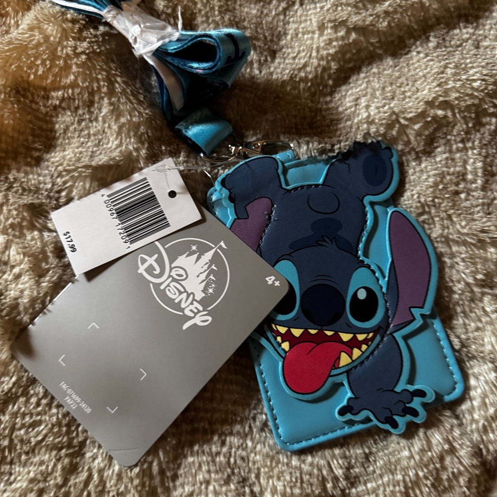 Disney Stitch Kids Lanyard - Blue and Black